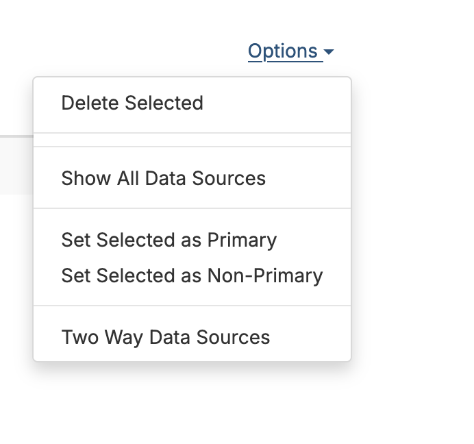 Show All Data Sources