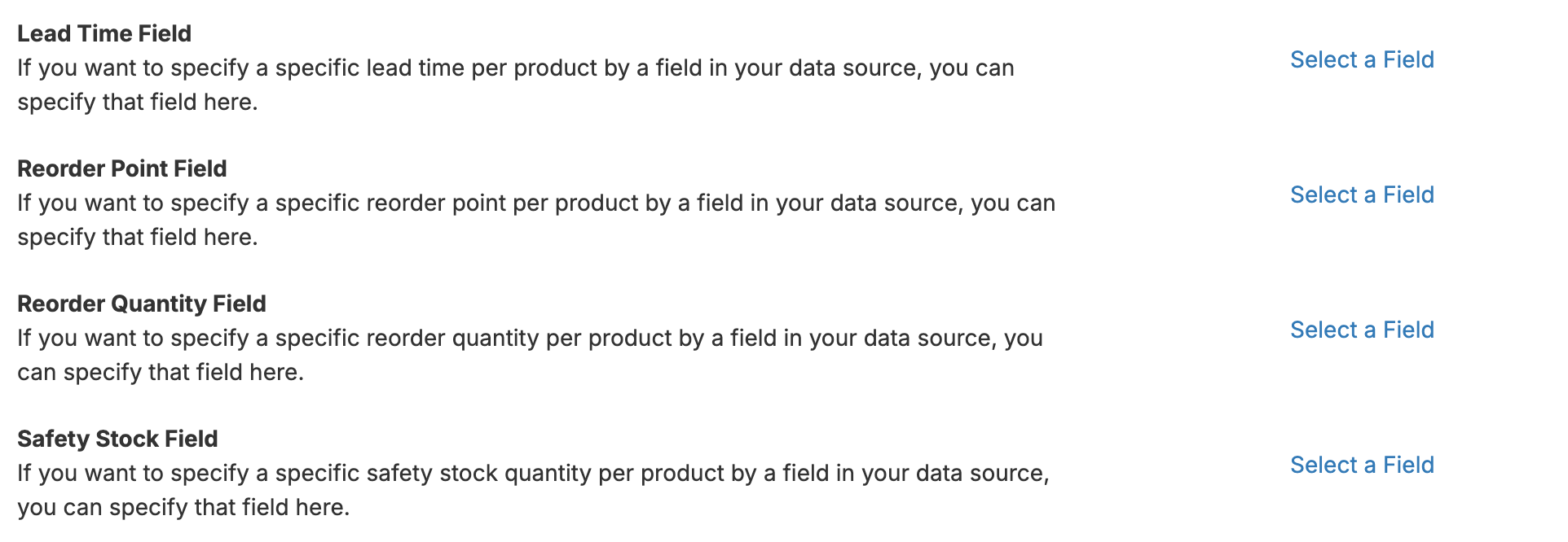 Inventory Configuration