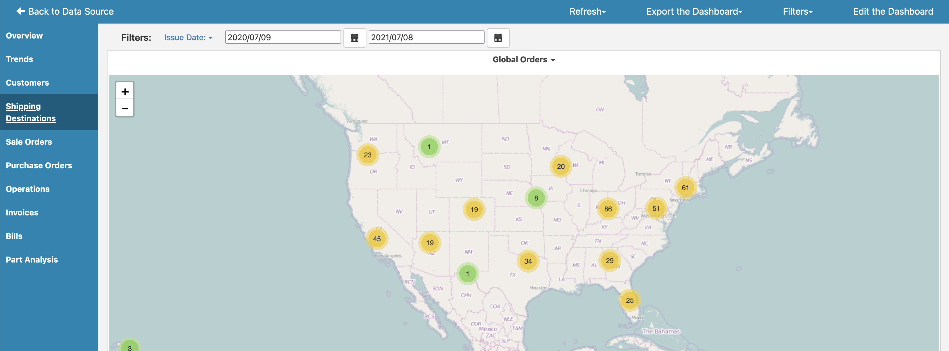 LOCATE Inventory Dashboard Overview