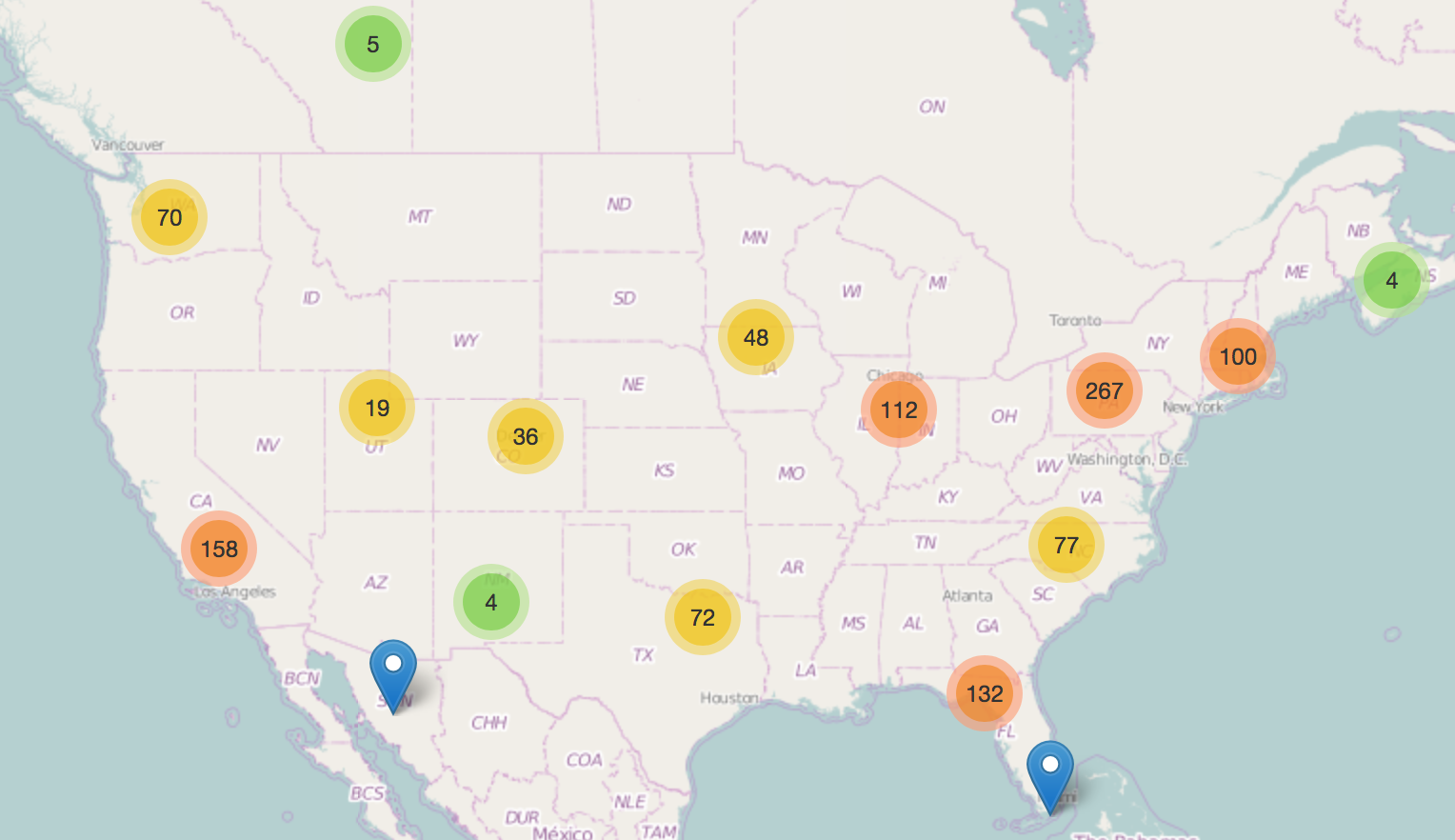 Point Map Reports Sample