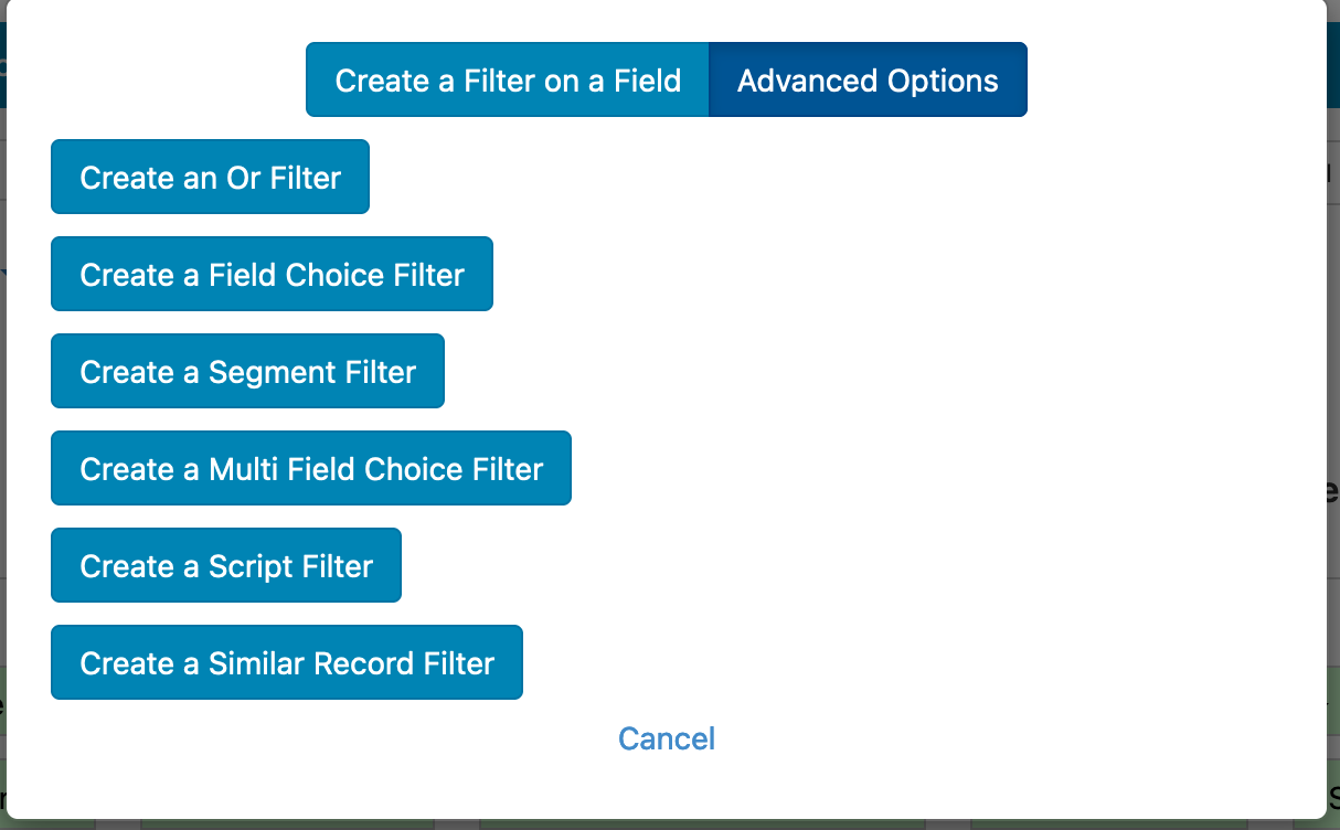 Segment Filter Creation