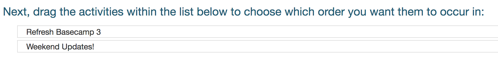 Sequence Configuration