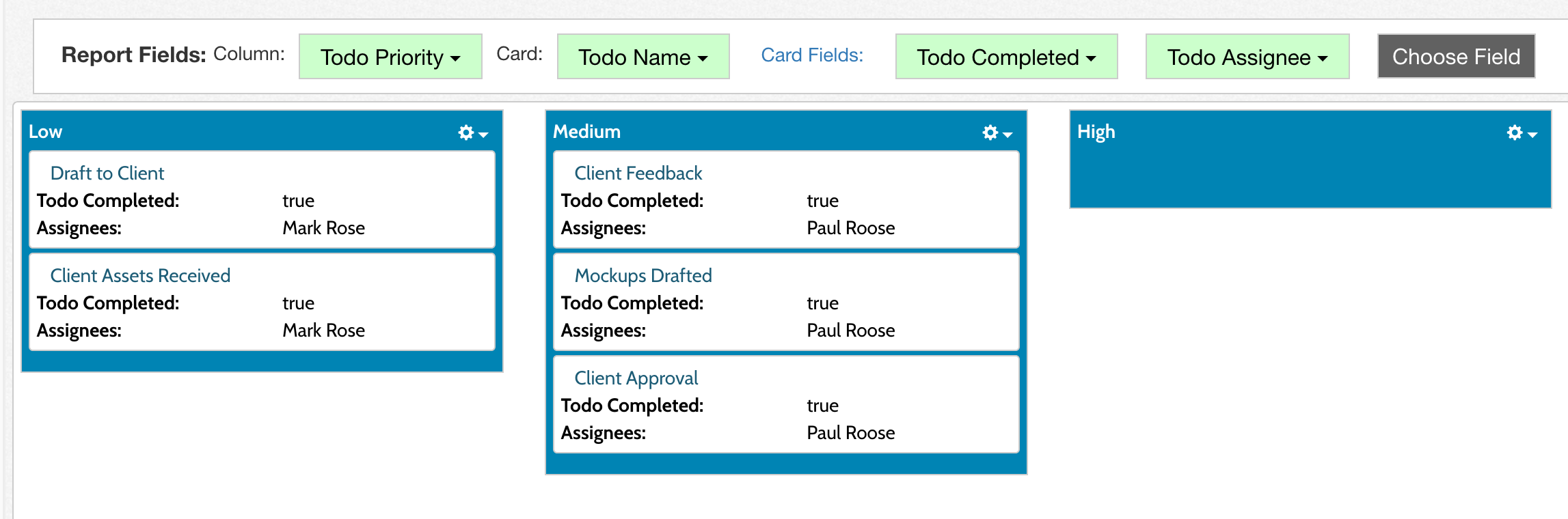 Choosing Report Type